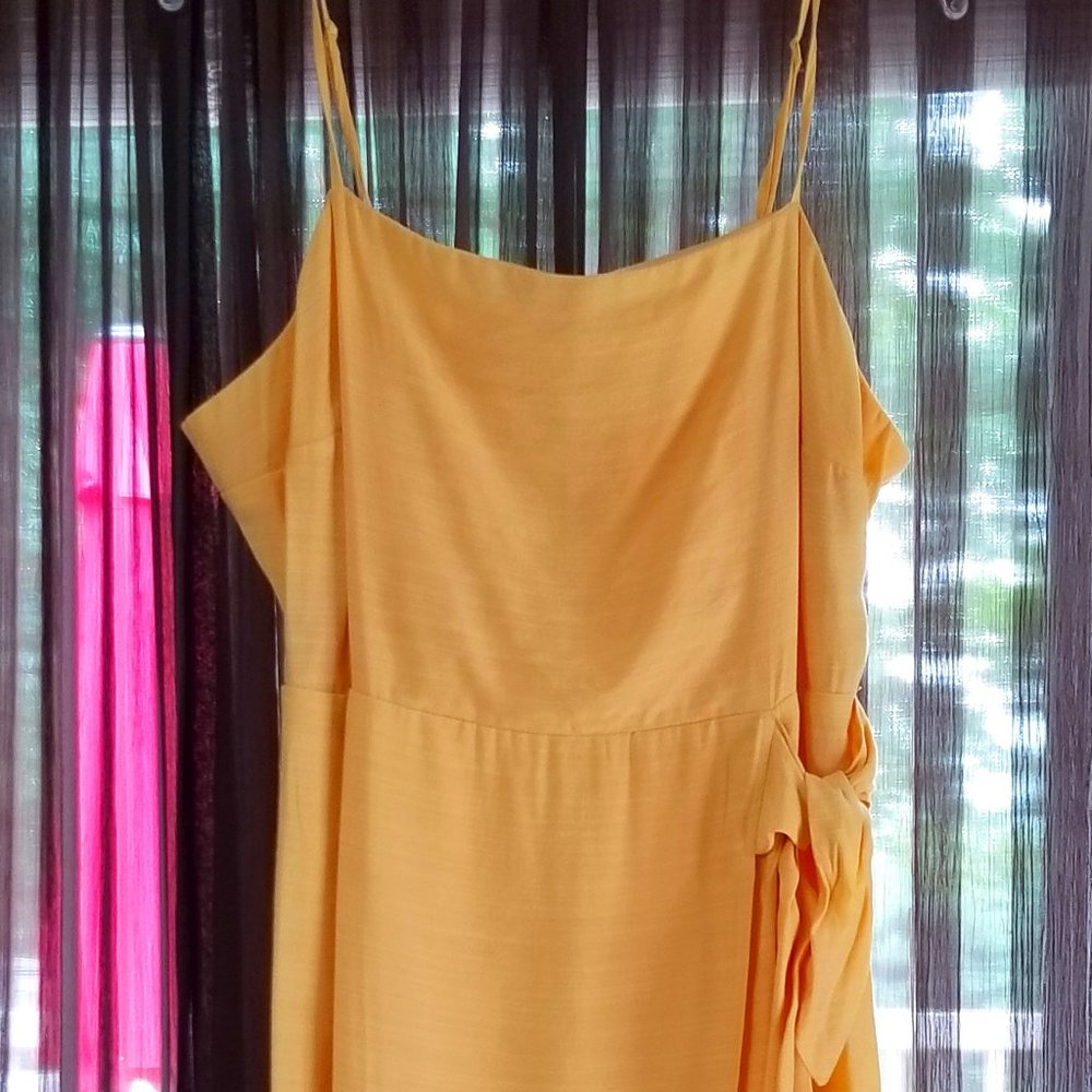 Nine West Spaghetti Strap Faux Wrap Dress